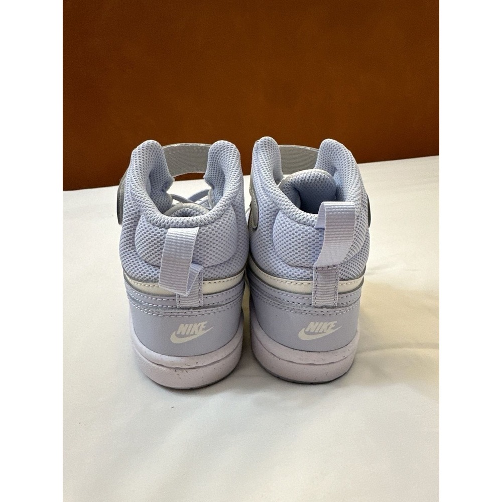 Grey Nike Girls Little Kid Court Borough 2 Mid Sneaker - Picture 4 of 7
